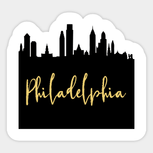 PHILADELPHIA PENNSYLVANIA DESIGNER SILHOUETTE SKYLINE ART Sticker